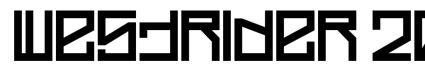 Westrider 2057 font preview